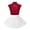 Burgundy&White, variant on Alvivi Kids Girls Shiny Ballet Dance Outfits Gymnastic Shirt Crop Top and Tutu Skirt Bllerina Costume Black 14
