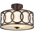 thumbnail image 2 of CHLOE Bronx 2 Light Oil Rubbed Bronze Semi-Flush Ceiling Fixture 13" Wide, 2 of 2