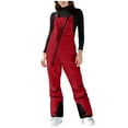thumbnail image 2 of AUNVITO Women's Insulated Ski Bib Overalls Waterproof Windproof One-Piece for Winter Sports Casual Wear, 2 of 8