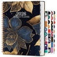 thumbnail image 1 of TIELUTT Year Floral Design Academic Planner Organizer with Monthly Weekly Daily 5 Subject College Ruled 500 Sheets Old Journal with Old Paper Journal No Lines Hardcover Spiral Top Decomposition Mini, 1 of 7
