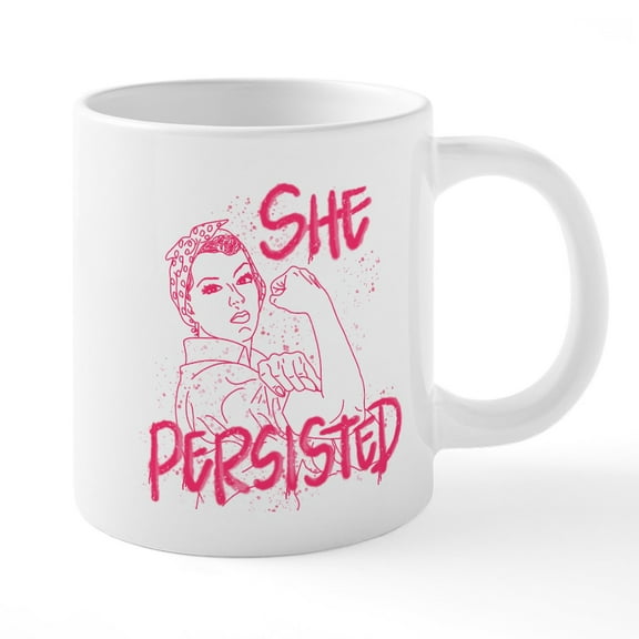 CafePress - Rosie The Riveter She Per - 20 Oz White Ceramic Mega Mug