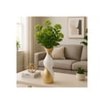thumbnail image 3 of Elegant Twisted Ceramic Vase for Living Room and Home Decor Accent - Ideal for House Decor and Table Displays - Decorative Flower Vase for Entryway, Bedroom, or Office Desk - 20", Gold & Metallic, 3 of 13