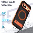 thumbnail image 2 of Designed fo Google pixel 9 Pro XL Magnetic Carbon Fiber Case cover Made of flexible TPU frame and anti-scratch Carbon Fiber PC back Drop protection(Compatible with MagSafe)(only pixel 9 Pro),Red, 2 of 7
