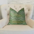thumbnail image 2 of Plutus Green Fair Green Citrine & Taupe Handmade Luxury Pillow - 20 x 36 in. King, 2 of 3