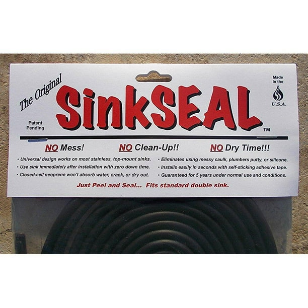 SinkSEAL Kitchen Sink Gasket "Uchannel" 2 pack