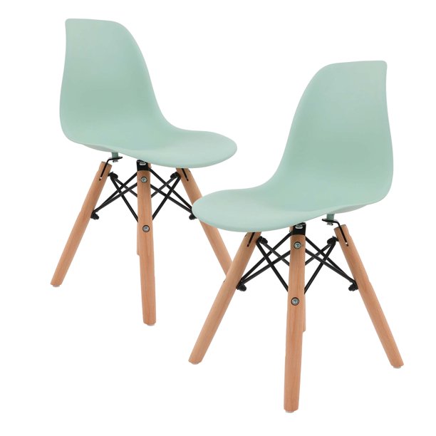 Set de 2 sillas Infantiles Baby Gaon Diseño Eames para Etapa preescolar Verde GN-KEC01