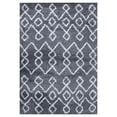 thumbnail image 3 of Diamond Loop Plush Polypropylene Indoor Shag Area Rug - 4' x 6’, Cream-Black, 3 of 10