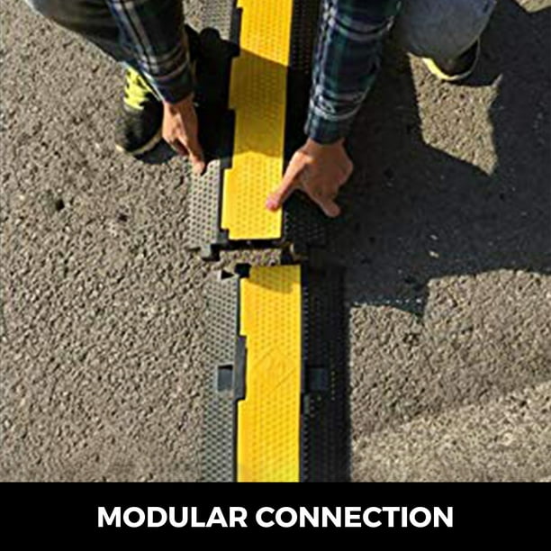 Protège câble modulaire 5 canaux en caoutchouc et PVC