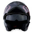 thumbnail image 3 of 1Storm Adult Motorcycle Modular Flip up Street Bike Full Face Dual Visor Helmet HB-B89CLS Arrow Pink, 3 of 4
