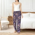 thumbnail image 5 of Uemuo Snake And Floral Pattern Women's Wide Leg Palazzo Lounge Pants with Pockets Light Weight Loose Comfy Casual Pajama Pants-Large, 5 of 9