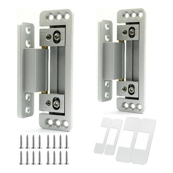 Hidden Door Hinges,2Packs Adjustable Hinges,110Lbs Load-Bearing,Heavy Duty Concealed Hinges for Secret