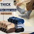 thumbnail image 3 of 5Pairs Mens Fuzzy Slipper Socks Soft Warm Fluffy Cozy Cabin Winter Sleeping Christmas Socks, 3 of 7