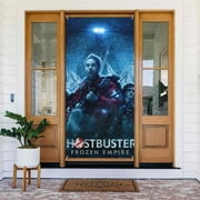 Movie Ghostbusters Frozen Empire Door Cover Decorated Banner Tapestry Home Decoration Holiday Party Supplies Door Banner Porch Sign Banner 72.8 x 35.4 Inch