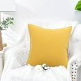 thumbnail image 5 of 2pcs comfortable washed cotton solid color pressed edge Hold Pillowcase simple atmospheric pillowcase - waxen, 5 of 5