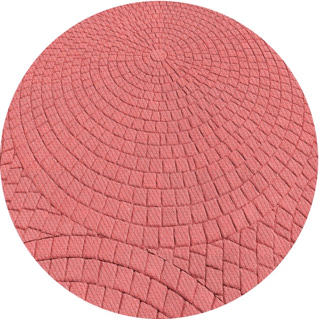 Ahgly Company Tapis d'Intérieur Lavables en Machine, Ronds, Transitionnels, Rouge, 6' Ronds