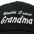 thumbnail image 2 of DALIX Worlds Cutest Grandma Hat Gift Embroidered Cotton Cap in Black, 2 of 6