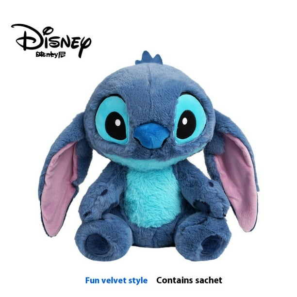 Disney-muñeco de peluche de Stitch para niños, muñeco de peluche de Ángel púrpura, se puede coleccionar y dar como regalo