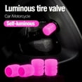thumbnail image 3 of Glow in The Dark Tire Valve Caps, 4 Pcs/pack, Luminous/fluorescent/glow in The Dark, Car Tyre Valve Caps/ Dust Covers, for Car Tires, Universal Car Accessories for Car,bike,suv, 3 of 9