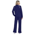 thumbnail image 4 of Conjuntos de Salón para Mujer, Conjuntos de 2 Piezas para Otoño, Pantalones Anchos, Conjuntos A Juego, Ropa de Mujer Azul Oscuro L, 4 of 8