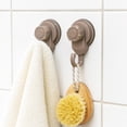 thumbnail image 4 of Strong Hold Vacuum Suction Cup Hooks Shower-Kitchen Walls Organizer Loofah Set of 2 Tan, 4 of 6