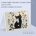 thumbnail image 4 of Switch Panel 4.48x6.37In Switch Plate Wall Panel Living Room Kitchen Bedroom Study Switch Panel Stylish Decoration Cute Cartoon Black Cat, 4 of 8