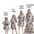thumbnail image 1 of Sudadera con capucha superlarga para hombre y mujer, pijama de forro polar cálido de gran tamaño, manta gigante con mangas, Jersey, ropa de estar por casa para fiesta, 1 of 4