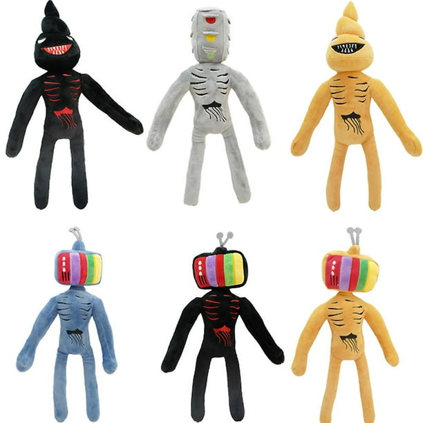 30-55cm Siren Head Plush Toy White Black Sirenhead Stuffed Doll