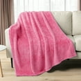 thumbnail image 2 of PAVILIA Sherpa Throw Blanket For Couch Sofa, Pink Fluffy Warm Plush Blanket for Bed, Cozy Super Soft Lightweight Throw, Fuzzy Decorative Blanket, All Season Home, 50x60, 2 of 9