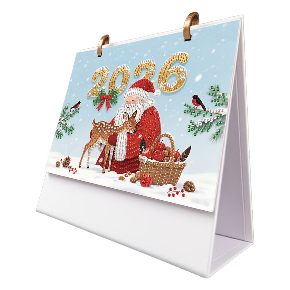 Hiemible Calendrier 2026,Kit De Peinture De Calendrier De Bureau Debout 2026 | Décorations