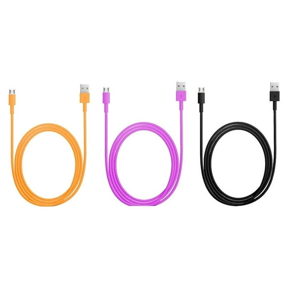SANOXY 3 Pack Colorful Micro USB Cables (A Male to Micro B, 3 Feet/0.9 Meters)