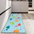 thumbnail image 4 of LightBlue Cartoon Dinosaurs Patterns Pattern Kitchen Rug Mat,Kitchen Runner Rugs Non Skid Washable,Decorative Kitchen Floor Mats for Kitchen,Sink,Laundry,17"X47", 4 of 5