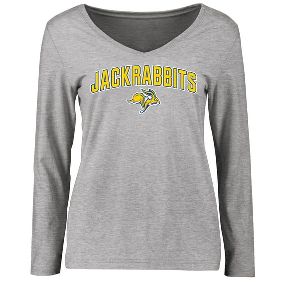 Women's Ash South Dakota State Jackrabbits Proud Mascot Long Sleeve T-Shirt