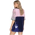 thumbnail image 2 of iixpin Women's Number Name Sequin Dress Shirt Short Sleeve Oversized T-Shirt Sweatshirt Blue One Size, 2 of 6