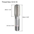 thumbnail image 2 of Unique Bargains G1/4-19 Pipe Thread Tap, Machine Threading Screw Tap Right Hand, HSS Uncoated Straight Flute, H2 Tolerance, 2 of 6