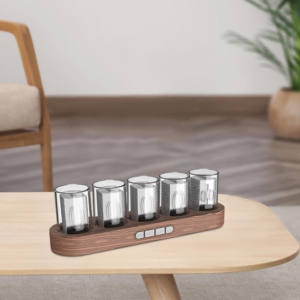 Reloj de tubo Nixie de estilo Retro, reloj LED de escritorio que , reloj despertador Digital , alimentado por USB, decoración Madera Macarena reloj tubo nixie