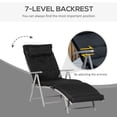 thumbnail image 4 of Outsunny Chaise Longue d'Extérieur avec Design Pliant Noire, 4 of 10