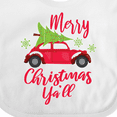 thumbnail image 4 of Inktastic Merry Christmas Ya'll with Red Car and Tree Boys or Girls Baby Bib, 4 of 4