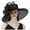 Black, variant on Kcolen Sun Hat for Women Tea Party Hats Elegant Women's Wide Brim Sun Hat for formal Events Wedding Guest and Garden Tea Party Occasions