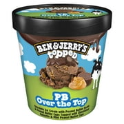 Ben & Jerry's Non-GMO Peanut Butter over The Top Ice Cream Cage-Free Eggs Kosher, 1 Pint