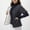Black, variant on Womens Lightweight Short Sleeve Two Pockets Down Jacket (Available In Plus Size) 4 Person Tent Chambray Utility Jacket Zipper Jacket Women Cropped Back Jacket The Coat for Women Long down Coats for