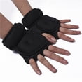 thumbnail image 3 of Guantes de gimnasia, guantes pesados de entrenamiento de fuerza con muñequera, boxeo de levantamiento de pesas, guantes deportivos transpirables, Negro DYNWAVEMX Guantes con peso, 3 of 8