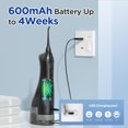 thumbnail image 4 of Fairywill Cordless Water Flosser, Dental Oral Irrigator Teeth Cleaner with 300ML 7 Jet Tips Portable and Rechargeable IPX7 Waterproof 3 Modes , Electric Flosser for Travel & Home Black, 4 of 9