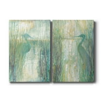 Morning Egret I Premium Gallery Wrapped Canvas - Ready to Hang - Set of 2 - 8 x 12 Each