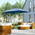 thumbnail image 2 of Outsunny 10x10ft Cantilever Umbrella with 4 Adjustable Angle and Rotation, Square Top Market Parasol with Aluminum Pole and Ribs for Backyard Patio Outdoor Area, Blue, 2 of 9