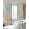 thumbnail image 3 of Coastal Coral Blackout Curtains 39 Inches Length, Orange Nautical Starfish Ocean Shell Beach Window Treatment Thermal Insulated Drapes for Bedroom Living Room 2 Panels 55x39 Inches, 3 of 8