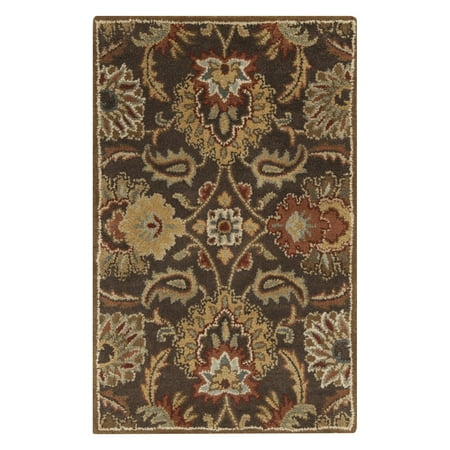 Chocolate Antique Round Rug - Surya Caesar Chocolate Area Rug