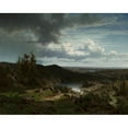 thumbnail image 2 of Morten Müller 24x20 Gold Ornate Framed and Double Matted Museum Art Print Titled - Landscape (1854), 2 of 4