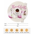 thumbnail image 6 of 15 Inch Round Placemats Set of 4, Pink White Pumpkin Non Slip Heat Insulation PP Table Mats, Fall Thanksgiving Retro Light Beige Washable Place Mats for Kitchen Dining Party Table Decor, 6 of 7