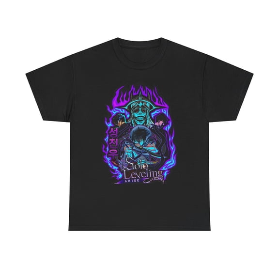 Solo Leveling Anime Unisex Tee, Manga Graphic Shirt, Japanese Cartoon T-Shirt,