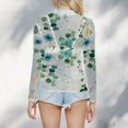 thumbnail image 2 of Gibobby Blusas Termicas Dama Blusa de manga larga con cuello redondo a la moda de verano para mujer, camisa estampada superior semitransparente, camisa inferior（Negro， L), 2 of 5